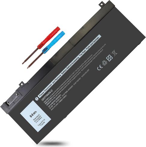 64 wh 5TF10 Battery Replacement for Dell Precision 7730 7740 7530 7540 P34E Series Notebook 3878 15R 5521 5537 17R 5737 Latitude 3540 4WY7C FW1MN V8VNT P28F P26E P40F GHXKY Laptop Computer Battery. in Kuwait