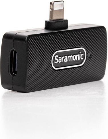 Saramonic Blink100 B3 Wireless Lavalier Microphone for iPhone Smartphone, 10h Battery, 164ft Transmission, Gain Control Lightning Wireless Lapel Mic for Live Streaming Video Conference Recording in Kuwait