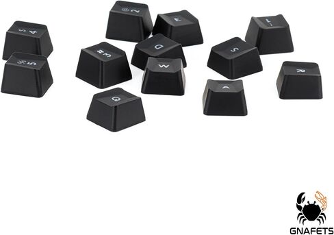 Gaming Keycaps Replacement Compatible with Romer-G Switch Logitech G310 G413 G613 G810 K840 G910 Mechanical Keyboard (Black / 12 Keys) in Saudi Arabia