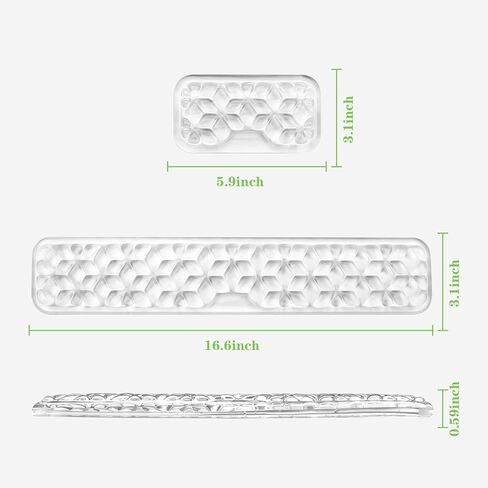 Gel Keyboard and Mouse Wrist Rest Set, Ergonomic Computer Keyboard Wrist Pain Relief Wrist Support Pad for Office School Home Laptop（White） in Kuwait