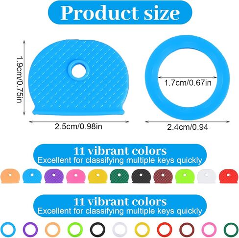 44pcs Colored Key Covers,Key Covers Caps Silicone with Keys Ring in Saudi Arabia