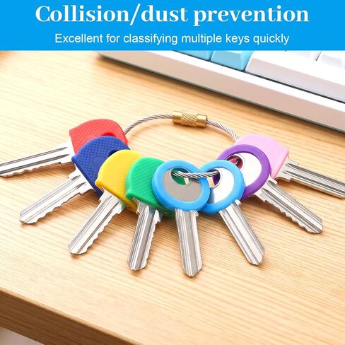 44pcs Colored Key Covers,Key Covers Caps Silicone with Keys Ring in Saudi Arabia
