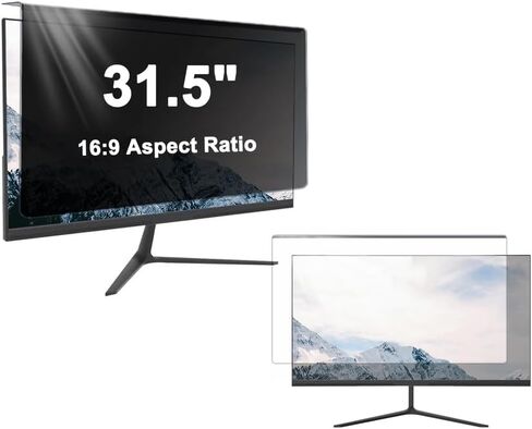 31.5 Inch Hanging Privacy Screen, Removable Anti-Scratch Monitor Protector, Anti-Glare & Anti-Dust Acrylic Shield for Computer Monitor, Reusable Office Privacy Film in Saudi Arabia