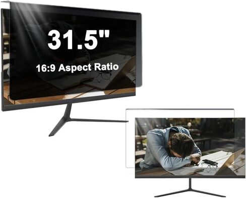 Hanging Computer Privacy Screen for 31.5 inch Monitor, Anti-Blue Light Acrylic Filter for Eye Protection, Portable Removable Anti-Spy Shield for Open Office & Remote Work in Saudi Arabia