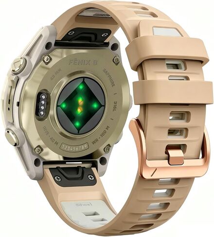 أحزمة ساعة من السيليكون مقاس 20 مم متوافقة مع Garmin Fenix ​​8 43 مم/ Fenix ​​7S Pro/7S/ Fenix ​​6S Pro/6S/ Fenix ​​5S Plus/5S، مشبك سريع من الذهب الوردي وحزام ناعم garmin epix 2 42 مم للنساء والرجال in Kuwait