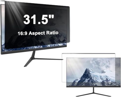 31.5 inch Hanging Computer Privacy Screen, Easy On/Off Removable Shield for Desktop Monitor, Blackout Privacy Filter for Business & Home Office, Privacy Screen Protector for 16:9 aspect ratio in Saudi Arabia