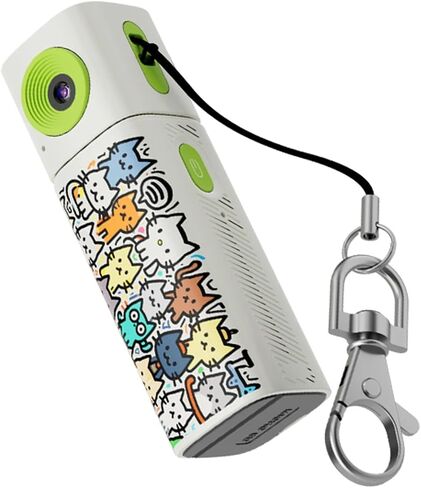 Lipstick Series Thumb Keychain Mini Camera, 1080P HD Portable Digital Camcorder for Students Outdoor Video Recording(White) in Saudi Arabia