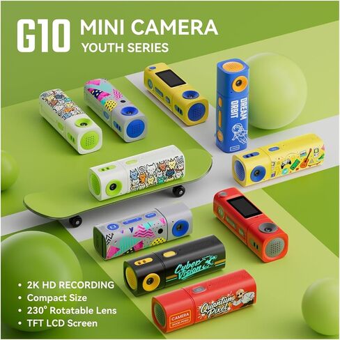 Lipstick Series Thumb Keychain Mini Camera, 1080P HD Portable Digital Camcorder for Students Outdoor Video Recording(White) in Saudi Arabia