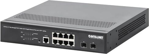 Intellinet 10-Port Managed L2+ PoE+ Switch, 8 Gigabit, 2 SFP+ Uplinks, 120W in Saudi Arabia