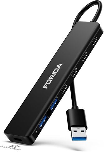 Aluminum USB 3.0 Hub 7-Port to 5Gbps USB-C, USB Port, Multiple USB Splitter in Saudi Arabia