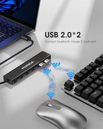 Aluminum USB 3.0 Hub 7-Port to 5Gbps USB-C, USB Port, Multiple USB Splitter in Saudi Arabia