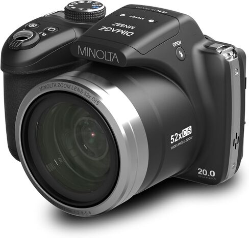 Minolta MN52Z 20MP 4K Ultra HD Bridge Camera with 52x Optical Zoom - Blue in Saudi Arabia