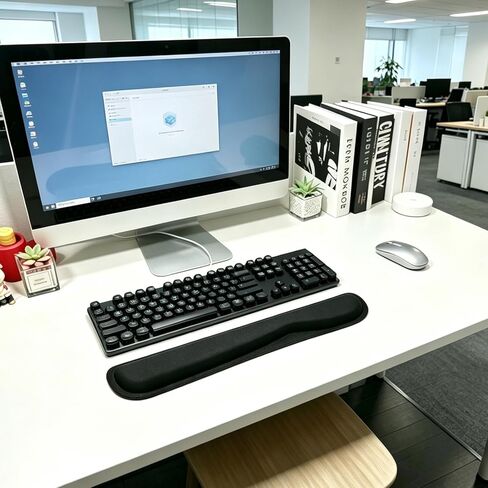 Keyboard Wrist Rest Memory Foam, Easy Typing Relief, Keyboard Mouse Pad for Computer, Laptop, Home & Office Work in Kuwait