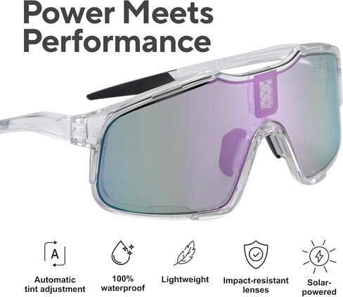 CHAMELO Falcon Smart Sports Sunglasses with Instant Automatic Tint Adjustment, Solar-Powered, IP68 Waterproof in Saudi Arabia