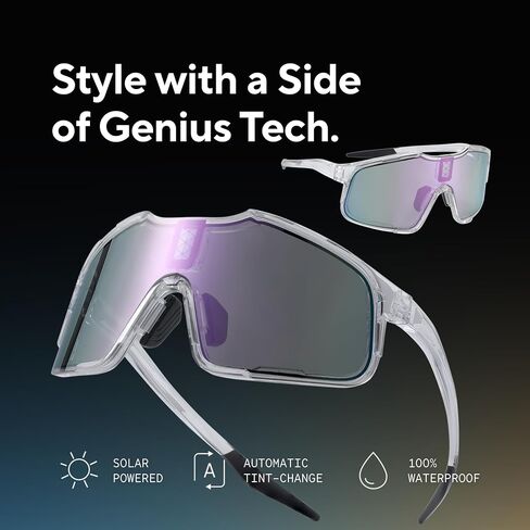 CHAMELO Falcon Smart Sports Sunglasses with Instant Automatic Tint Adjustment, Solar-Powered, IP68 Waterproof in Saudi Arabia