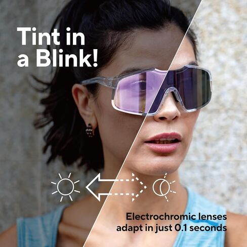 CHAMELO Falcon Smart Sports Sunglasses with Instant Automatic Tint Adjustment, Solar-Powered, IP68 Waterproof in Saudi Arabia