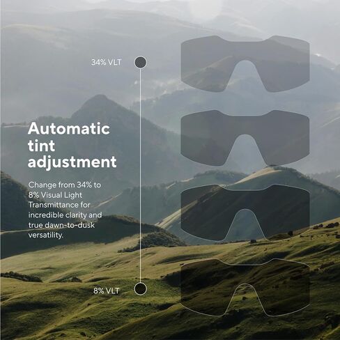 CHAMELO Falcon Smart Sports Sunglasses with Instant Automatic Tint Adjustment, Solar-Powered, IP68 Waterproof in Saudi Arabia