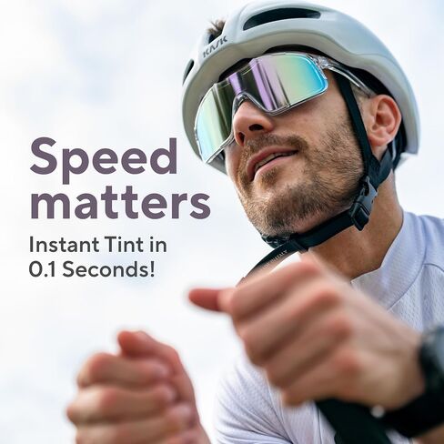 CHAMELO Falcon Smart Sports Sunglasses with Instant Automatic Tint Adjustment, Solar-Powered, IP68 Waterproof in Saudi Arabia