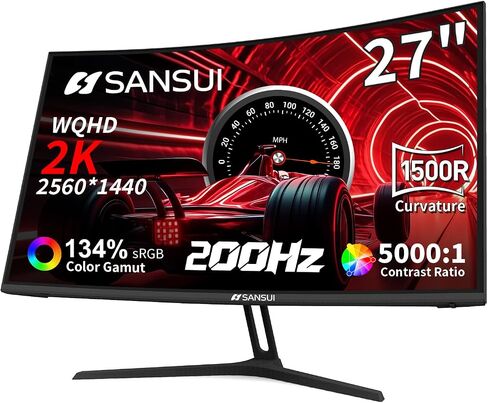 SANSUI Monitor 24 Inch 100Hz PC Computer Monitor, FHD for Home Office in Kuwait