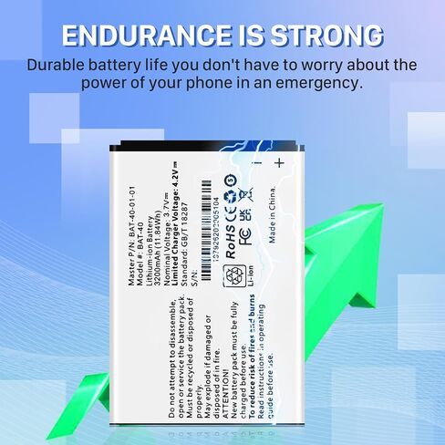 BAT-40 Battery, [2026 New Upgrade] 3200mAh Ultra High Capacity Replacement Battery for AT&T IFWA-40 IFWA40 Mobile Hotspot Lithium-ion Battery in Kuwait