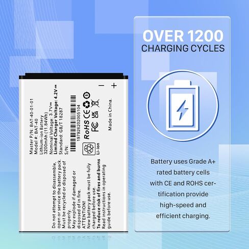 BAT-40 Battery, [2026 New Upgrade] 3200mAh Ultra High Capacity Replacement Battery for AT&T IFWA-40 IFWA40 Mobile Hotspot Lithium-ion Battery in Kuwait