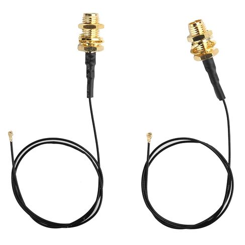 Yoidesu 2Pcs to SMA Extension Cable 30cm with AC88 Antenna, Omnidirectional Antenna for M.2 NGFF WiFi Card, Enhance Bluetooth Signal for Small Devices, Compatible with 8265 5B222 in Saudi Arabia