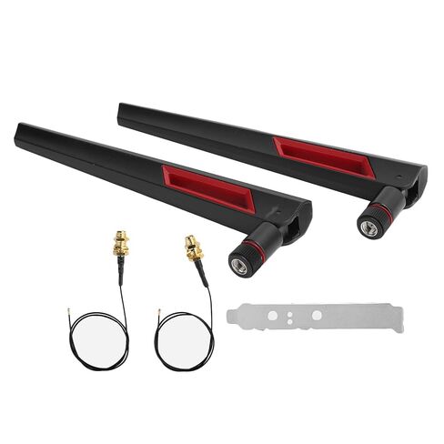 Yoidesu 2Pcs to SMA Extension Cable 30cm with AC88 Antenna, Omnidirectional Antenna for M.2 NGFF WiFi Card, Enhance Bluetooth Signal for Small Devices, Compatible with 8265 5B222 in Saudi Arabia