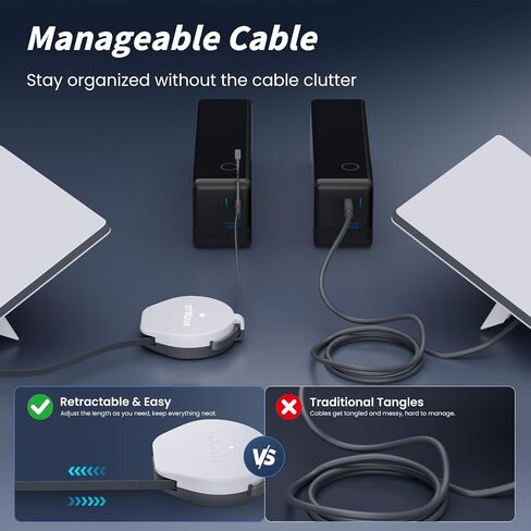 6.5FT Starlink Mini Cable, 140W USB-C Retractable Flat Cable in Kuwait