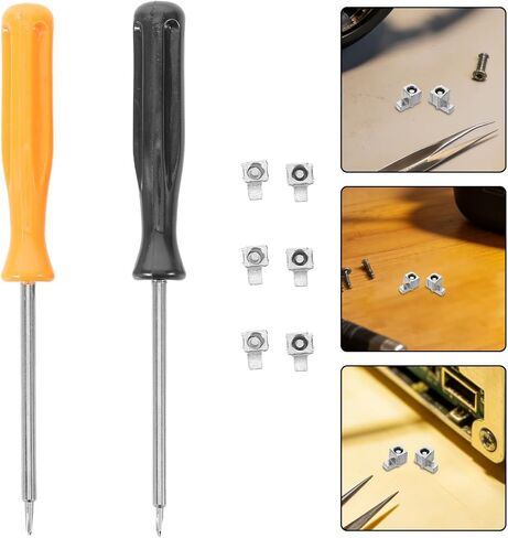 Baluue Controller Handle Metal Buckle Repair Tool Kit for Switch Precision Slide Track Lock Clip with Mini Screwdriver Set Spring Replacement Fixing Clips for Game Controller Maintenance in Kuwait