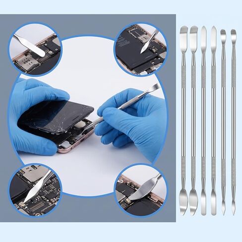 6 Pcs Metal Spudger Pry Bar, Dual Ends Metal Spudger, Repair Tool Kits for Laptop in Saudi Arabia
