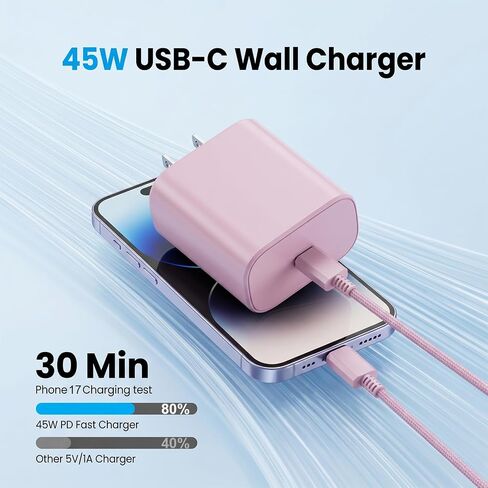 45W USB C Super Fast Charger,45W Type C Charger Fast Charging Block in Saudi Arabia