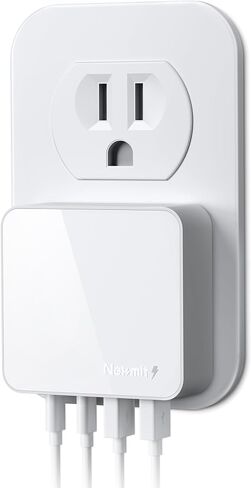 Nekmit Flat USB C Wall Charger Block, 70W Total Output Fast USB C Wall Plug with 2 USB-C and 2 USB-A Ports for iPhone 17/17 Pro Max/16 Series, MacBook Pro, iPad, AirPods in Saudi Arabia