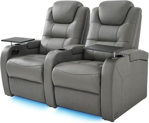 comfiroom Home Theater Seating, Top-Grain Leather Power Recliner Chair in Kuwait