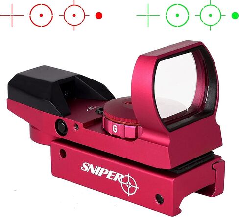 RD22F 1X22X33 Red Dot Sight, Reflex Sight with 20mm Picatinny Rail(Red) in Saudi Arabia