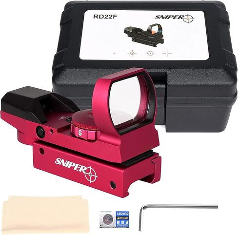 RD22F 1X22X33 Red Dot Sight, Reflex Sight with 20mm Picatinny Rail(Red) in Saudi Arabia