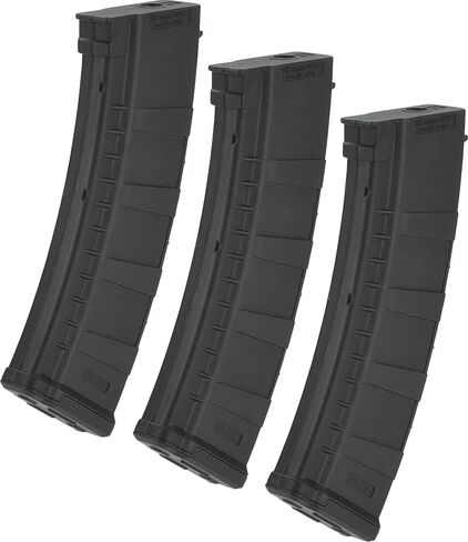 Evike Airsoft - Blue Box AK 155rds Midcap for AK Style AEG Airsofts (Color: Black/Set of 3 Mags) in Saudi Arabia
