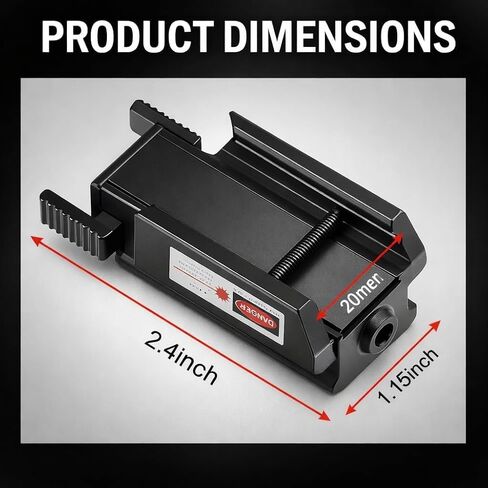 Gotical Tactical Universal Pistol Scope Mount Aluminum Picatinny Rail Base for G17/G18/G19 TypeWhite LED Flashlight Combo - Hunting Accessories for Pistol Guns 1911 M9 in Saudi Arabia