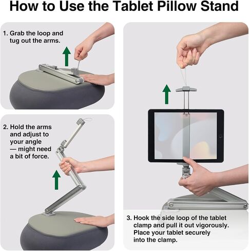 elitehood Tall Tablet Pillow Stand, Long Arm Adjustable iPad Holder for Bed in Saudi Arabia