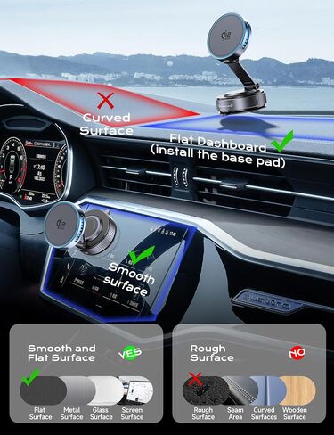 Qi2.2 25W MagSafe Car Mount Charger, Temp-Control Cooling Fan in Kuwait