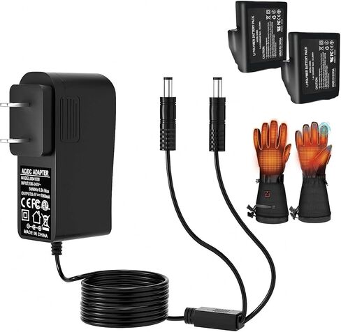 Charger for Heated Glove 7.4V Battery Compatible with Savior Snow Deer Sun Will Heated Gloves, Heated Socks,Heated Vest Battery Charger in Kuwait