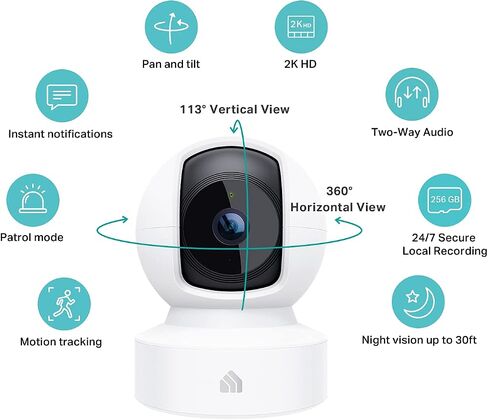 Kasa Smart 4MP 2K Security Camera Outdoor & D Security Camera Pan/Tilt, Starlight Sensor & Plug HS103P4, Smart Home Wi-Fi Outlet Compatible with Alexa, Echo, 4-Pack, White in Saudi Arabia