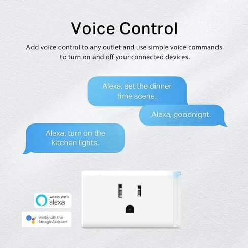 Kasa Smart 4MP 2K Security Camera Outdoor & D Security Camera Pan/Tilt, Starlight Sensor & Plug HS103P4, Smart Home Wi-Fi Outlet Compatible with Alexa, Echo, 4-Pack, White in Saudi Arabia