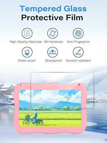 Screen Protector for YosaToo Kids Tablet 7 Inch, Tempered Glass, 9H Hardness, Anti-Scratch, Bubble Free, HD Clarity in Saudi Arabia