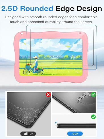 Screen Protector for YosaToo Kids Tablet 7 Inch, Tempered Glass, 9H Hardness, Anti-Scratch, Bubble Free, HD Clarity in Saudi Arabia