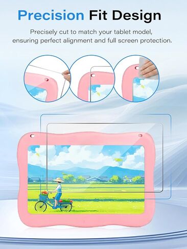 Screen Protector for YosaToo Kids Tablet 7 Inch, Tempered Glass, 9H Hardness, Anti-Scratch, Bubble Free, HD Clarity in Saudi Arabia