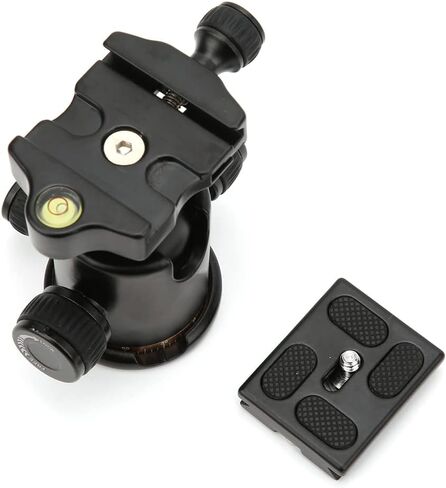BK - 03 Aluminium Alloy Damping Universal Ball Head Tripod with Built - in Dual - Level, 360° Panoramic Adjustment, Quick Release Plate & Safety Lock for DSLR Camera in Kuwait
