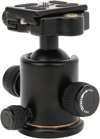 BK - 03 Aluminium Alloy Damping Universal Ball Head Tripod with Built - in Dual - Level, 360° Panoramic Adjustment, Quick Release Plate & Safety Lock for DSLR Camera in Kuwait