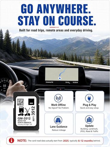 2026 Latest Navigation SD Card for GM Vehicles Update USA Canada Mexico - GM Navigation SD Card Map Compatible Buick Cadillac Chevrolet GMC, 2019-2023, GPS SD Card Part 8571 3512 in Kuwait
