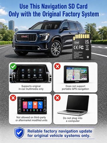 2026 Latest Navigation SD Card for GM Vehicles Update USA Canada Mexico - GM Navigation SD Card Map Compatible Buick Cadillac Chevrolet GMC, 2019-2023, GPS SD Card Part 8571 3512 in Kuwait