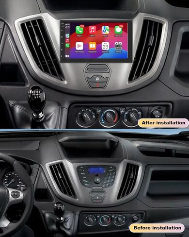 Car Radio for Ford Transit 150/250/350 2015-2019 Base Radio Without 4.2-Inch Screen, 7-Inch 2GB+64GB Stereo with Wireless Apple CarPlay & Android Auto, GPS, 5GHz WiFi, Bluetooth, AHD Camera in Saudi Arabia